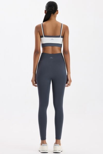 Basic Spor Hafif Tayt Karbon Gri