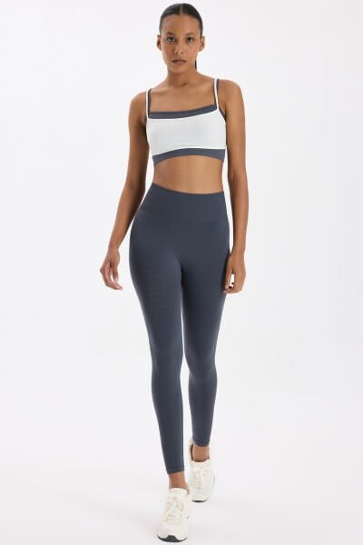 Basic Spor Hafif Tayt Karbon Gri