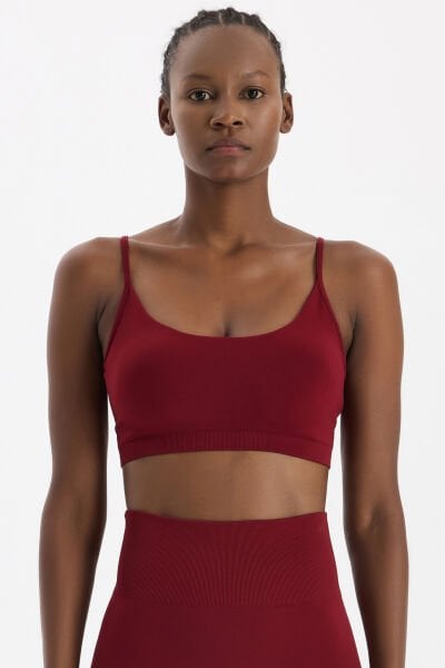 Ayar Askılı Pedli Sporcu Sütyeni Scarlet Kırmızısı