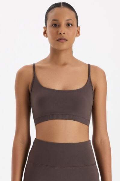 Ayar Askılı Pedli Sporcu Sütyeni Kakao Dansı