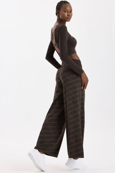 Ekose Pantolon Kahve