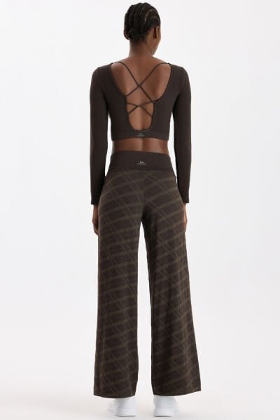 Ekose Pantolon Kahve