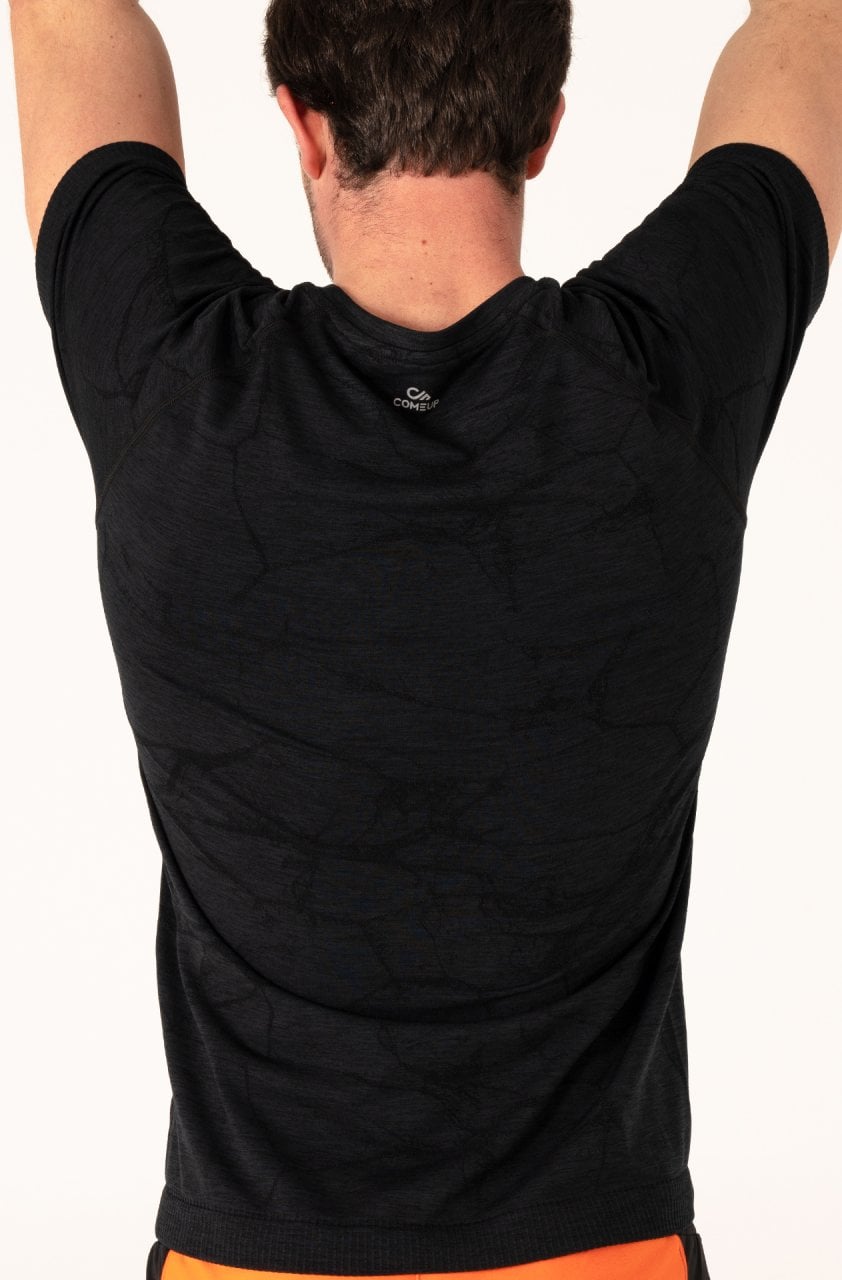 Erkek Spor Tişört Siyah Melanj