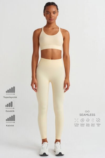 Toparlayıcı Tayt Soft Sarı