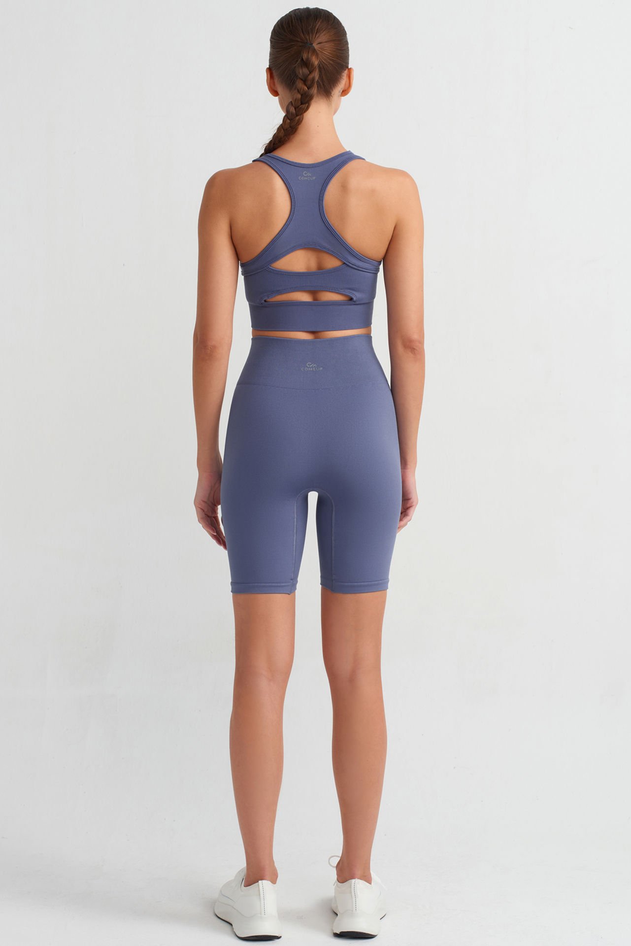 Toparlayıcı Biker Şort Kılıçbalığı Mavi