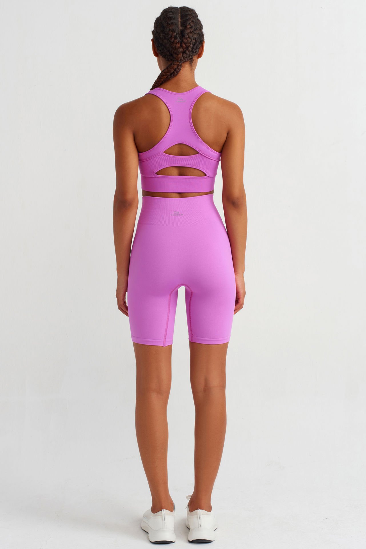 Toparlayıcı Biker Şort Orkide Pembe